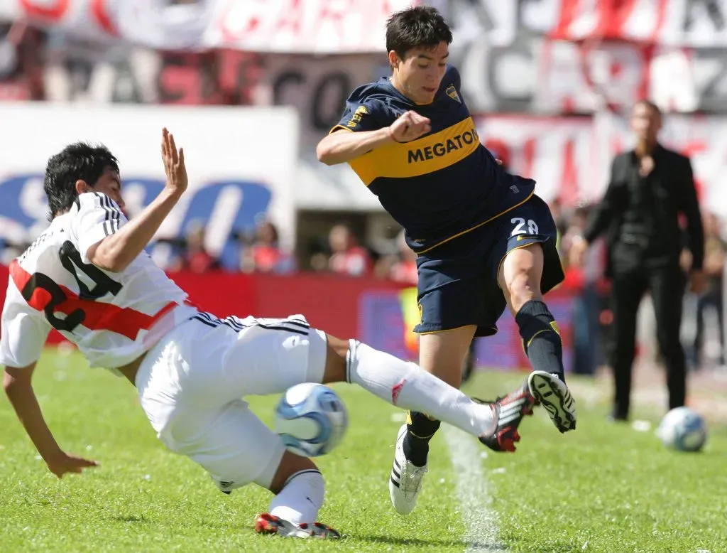 Cabral durante un Superclásico