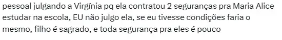 Web concorda com Virginia Fonseca