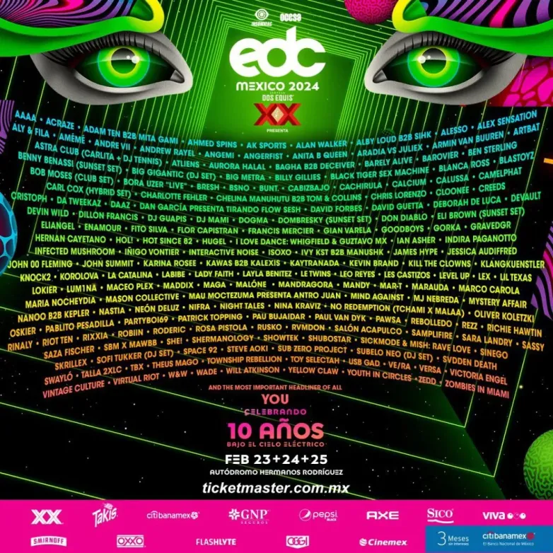 Line up del Daisy Carnival México 2024 completo.