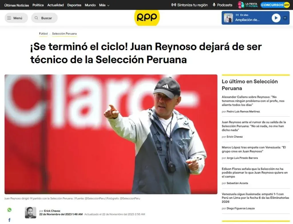 La web de RPP Noticias finiquitó todo