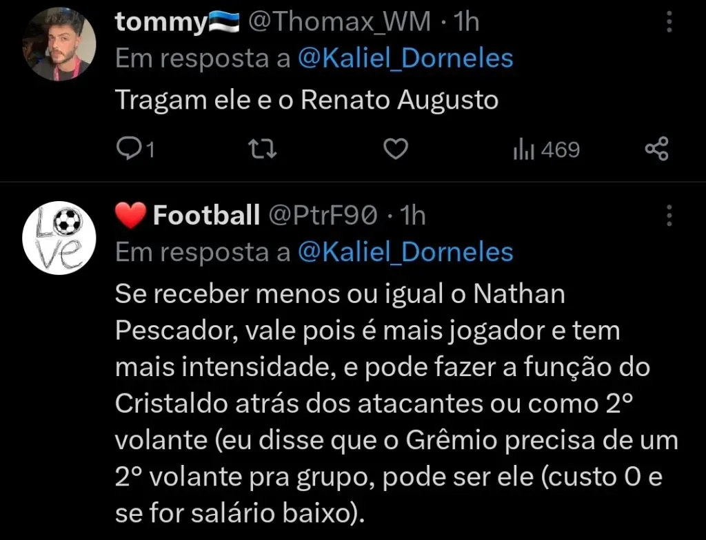 Repercussão via Twitter