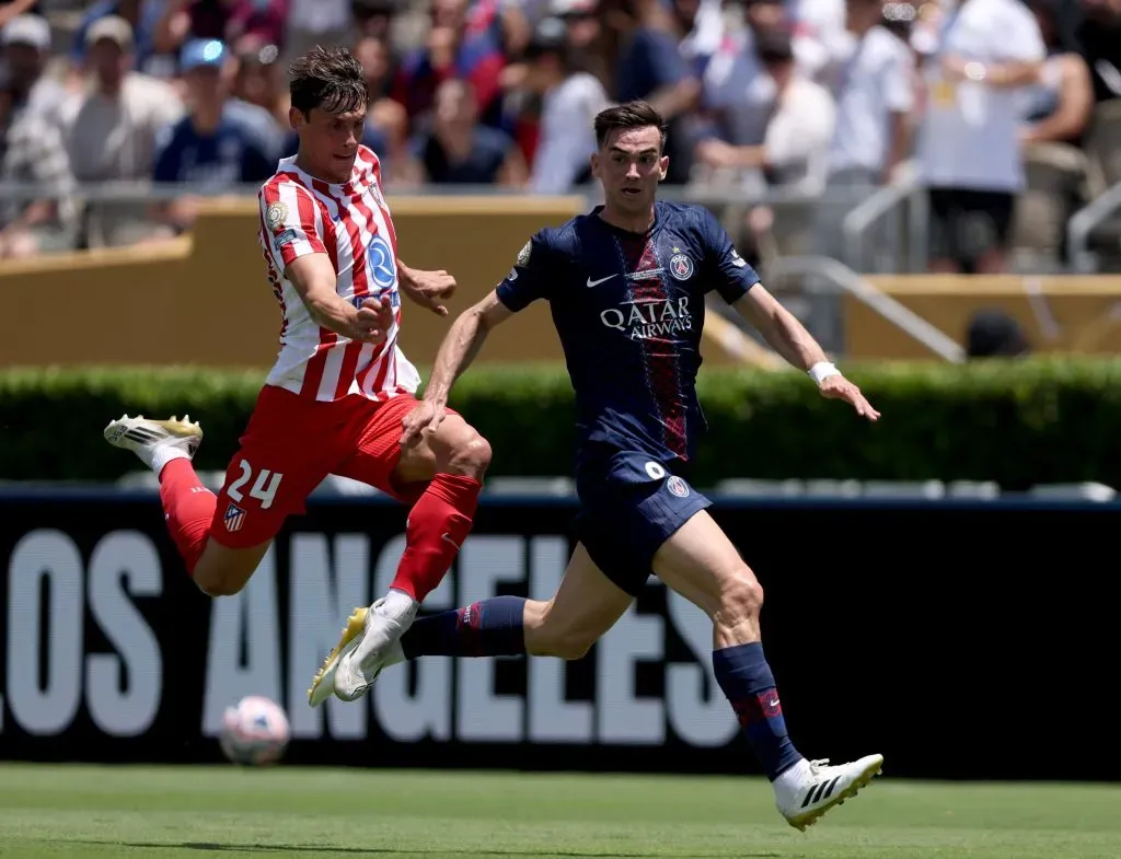 Ruiz durante o jogo com o Atlético de Madrid. Photo by Harry How/Getty Images