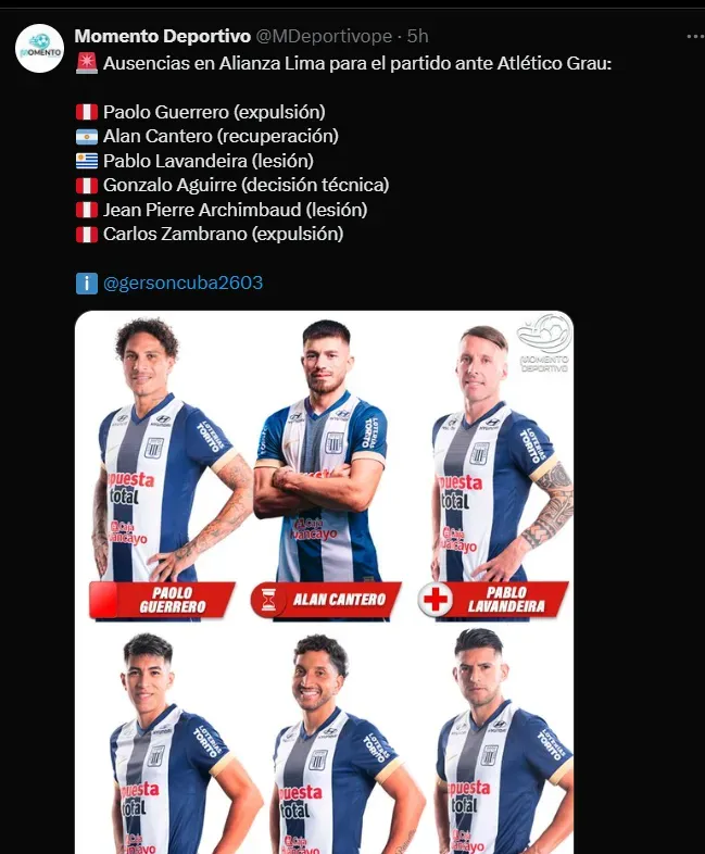 Fuente: @MDeportivope