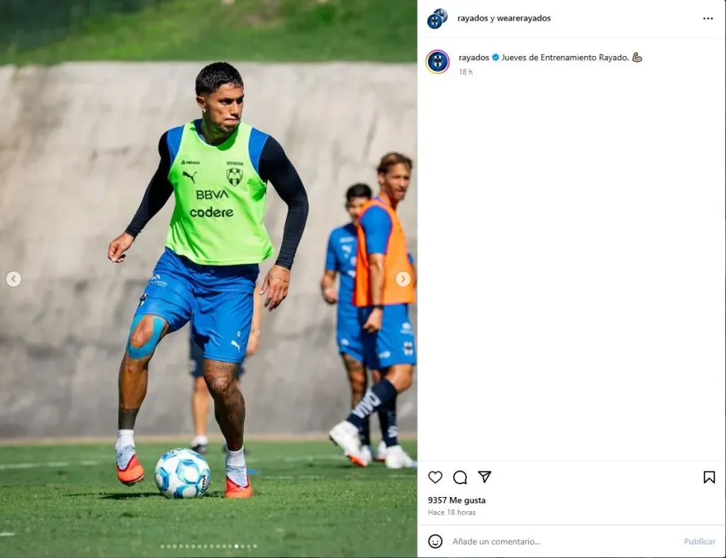 Monterrey presumió el inminente regreso de Carlos Salcedo (Instagram)