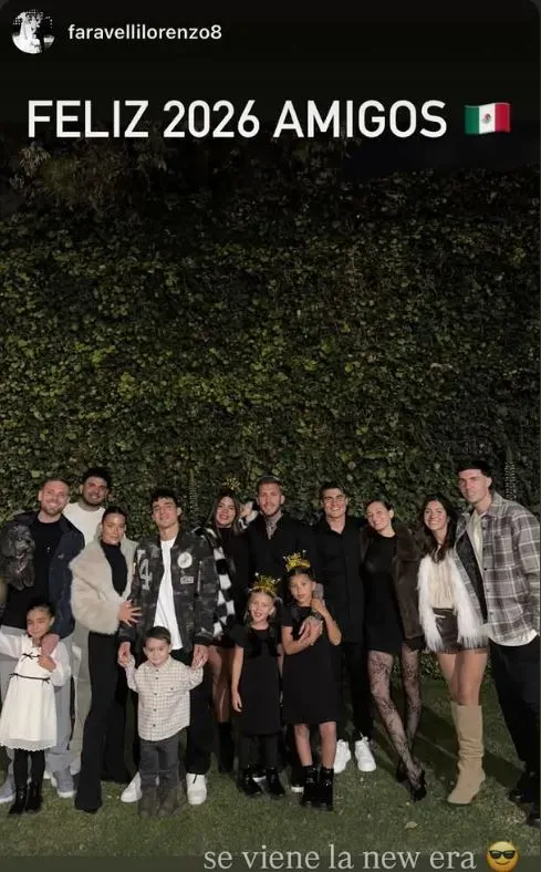 Los argentinos de Cruz Azul recibieron juntos el 2026 (Instagram)