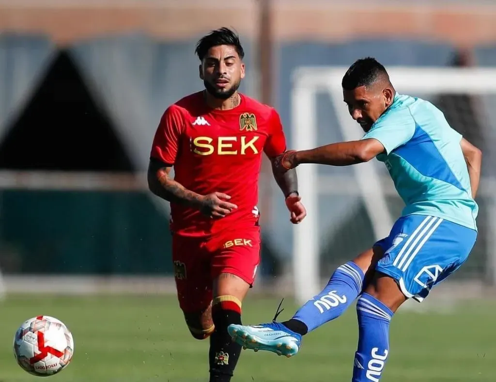 Palacios marcó un gol en el amistoso ante Unión esta jornada. Foto: U. de Chile.