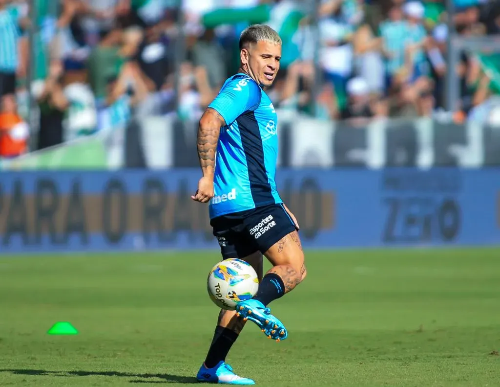 Soteldo jogador do Gremio durante partida contra o Juventude no estadio Alfredo Jaconi pelo campeonato Gaucho 2024. Foto: Giancarlo Santorum/AGIF