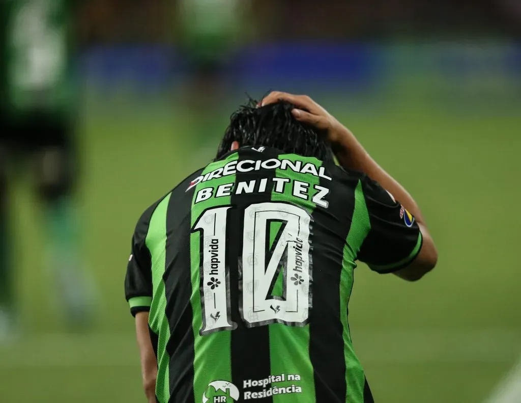 Martin Benítez fez nove gols e contribuiu mais 11 assistências no América em 2023 – Foto: Giancarlo Santorum/AGIF