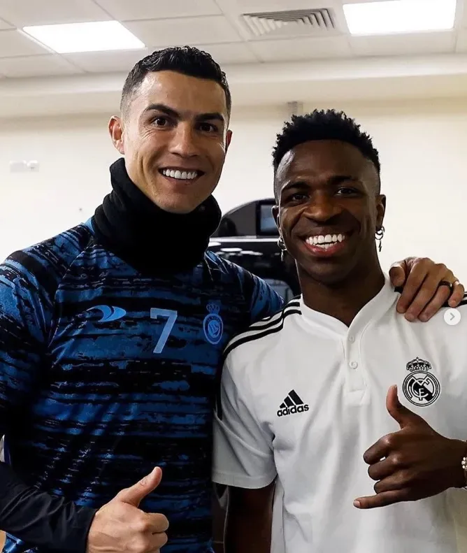 Vinicius’ photo with Cristiano Ronaldo posted in his Instragram account.