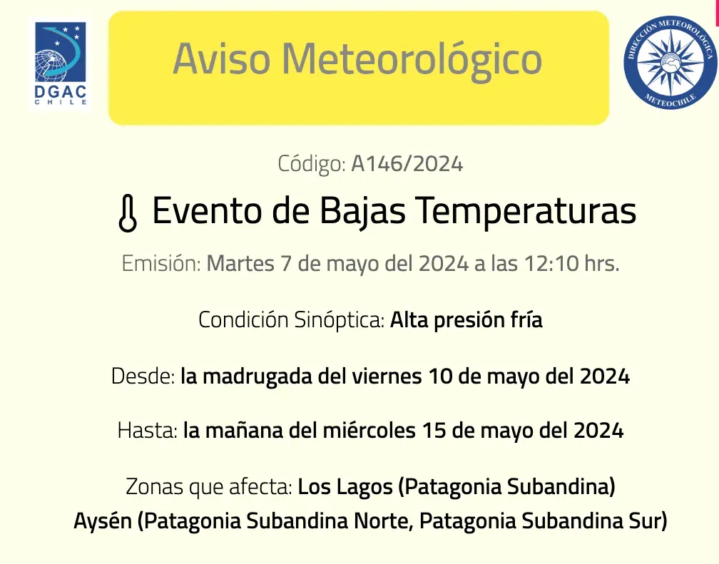 Evento de bajas temperaturas