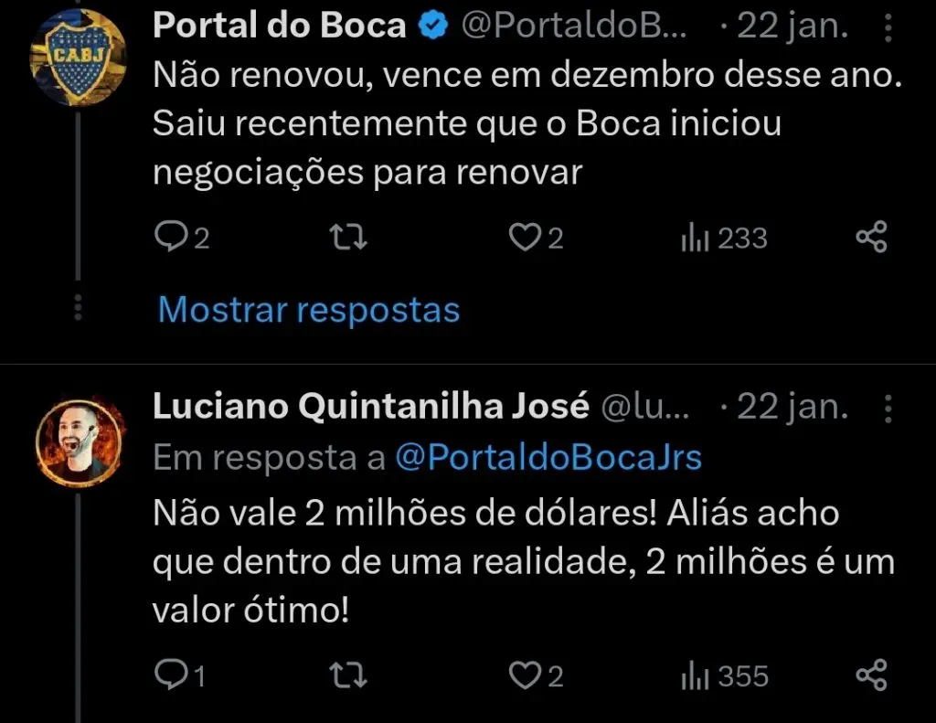 Repercussão via Twitter