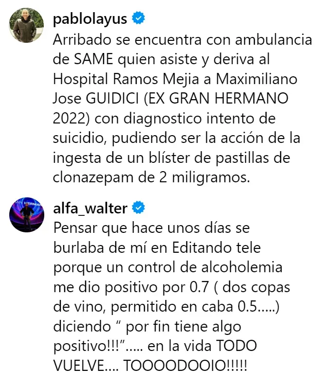 Alfa no se mostró para nada empático con Maxi, su excompañero en Gran Hermano.