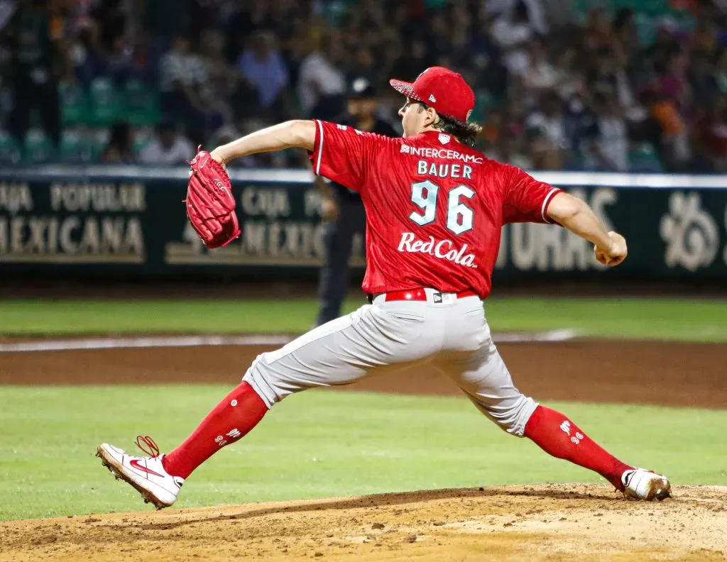 Trevor Bauer 5 IP | 2 H | 0 R | 1 BB | 8 K vs Leones de Yucatán | Juego 3 Serie de Zona | Diablos Rojos del México, 19 de agosto 2024 (Cortesía)