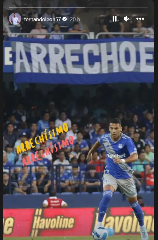 Este fue el posteo de Luis Fernando León en sus redes sociales. (Captura de pantalla: @fernandoleon57)