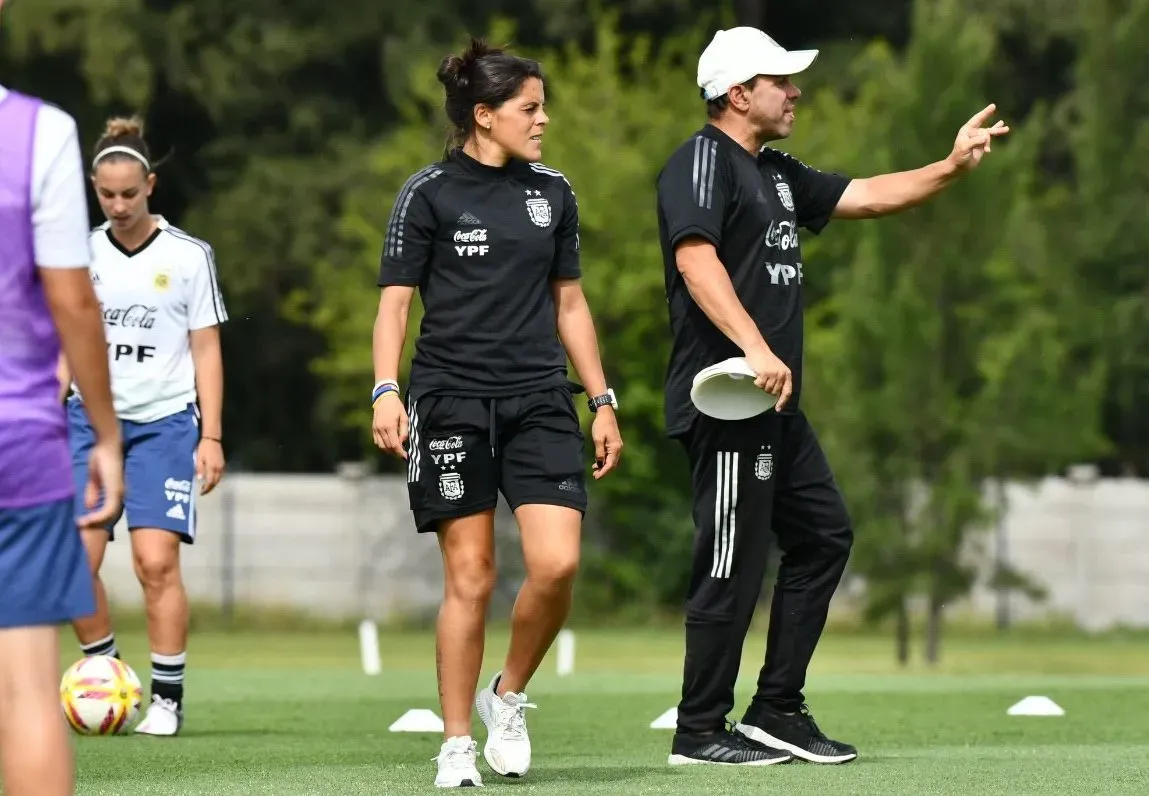 Florencia y Meloni en la Selección. PRENSA AFA