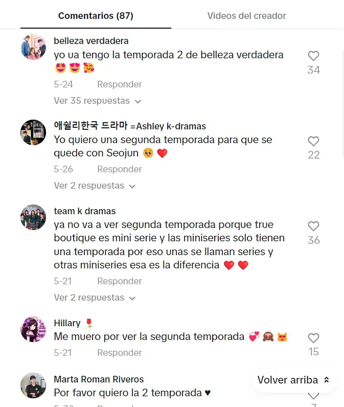 En TikTok los seguidores de la serie hacen virales los videos que hablan de la probable segunda temporada de Belleza Verdadera. Imagen: TikTok.