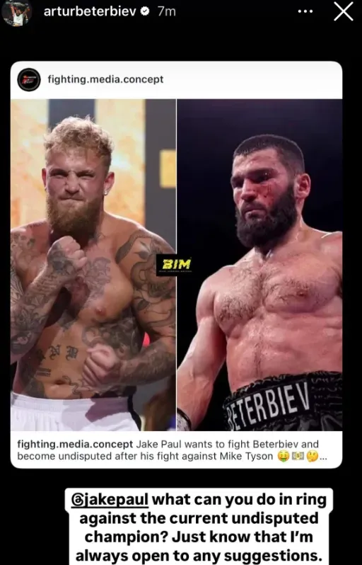 Artur Beterbiev desafió a pelear a Jake Paul. (CAPTURA DE PANTALLA)