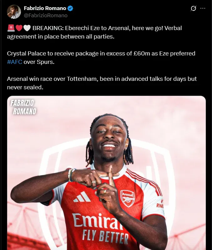 Fuente: @FabrizioRomano