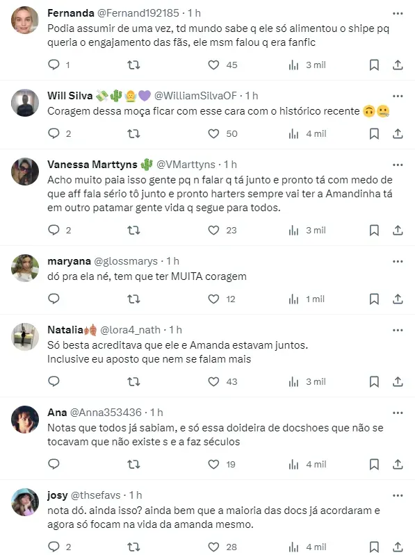 Fãs reagem a possível novo namoro de Cara de Sapato - Foto: Twitter