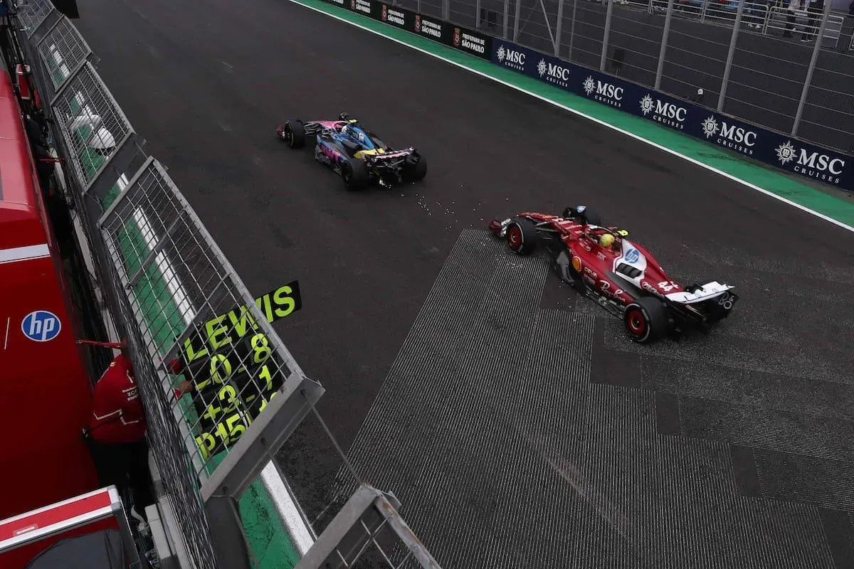 Colapinto se refirió al toque de Hamilton desde atrás. (X/La Nación)