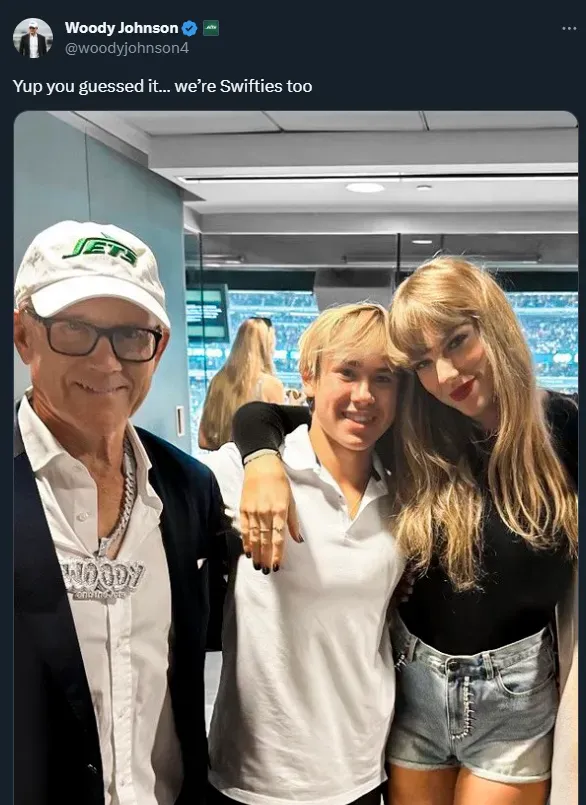 Woody Johnson’s post on X.