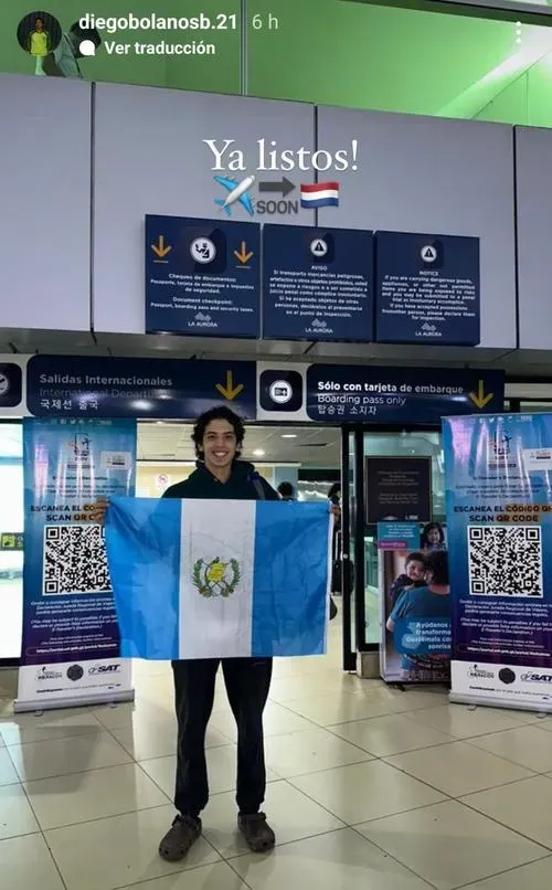 Diego Bolaños rumbo a Países Bajos