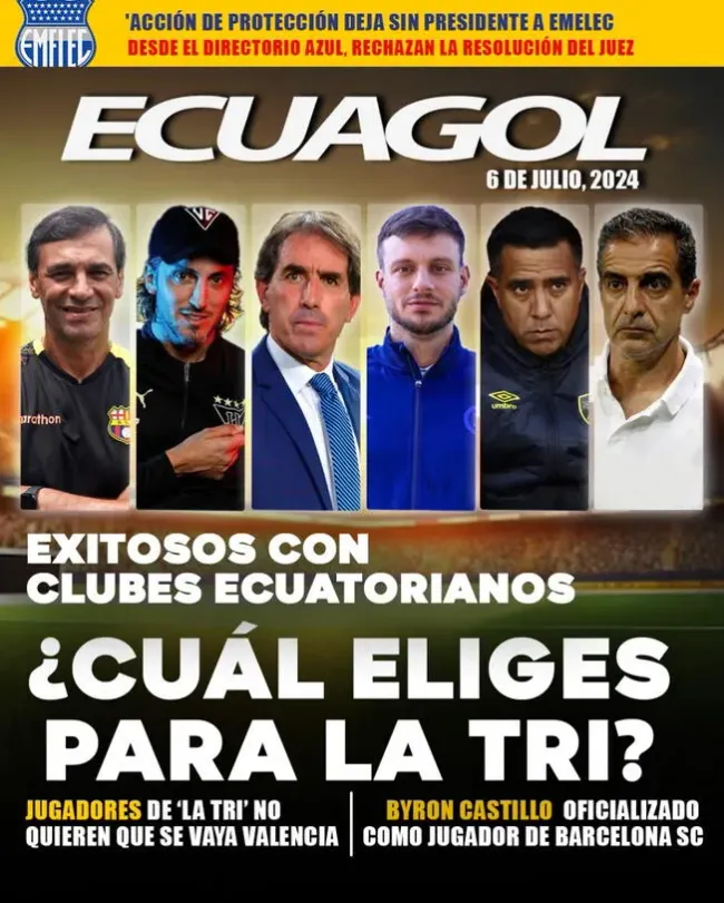 Fabián Bustos portada en Ecuador. (Foto: ECUAGOL).