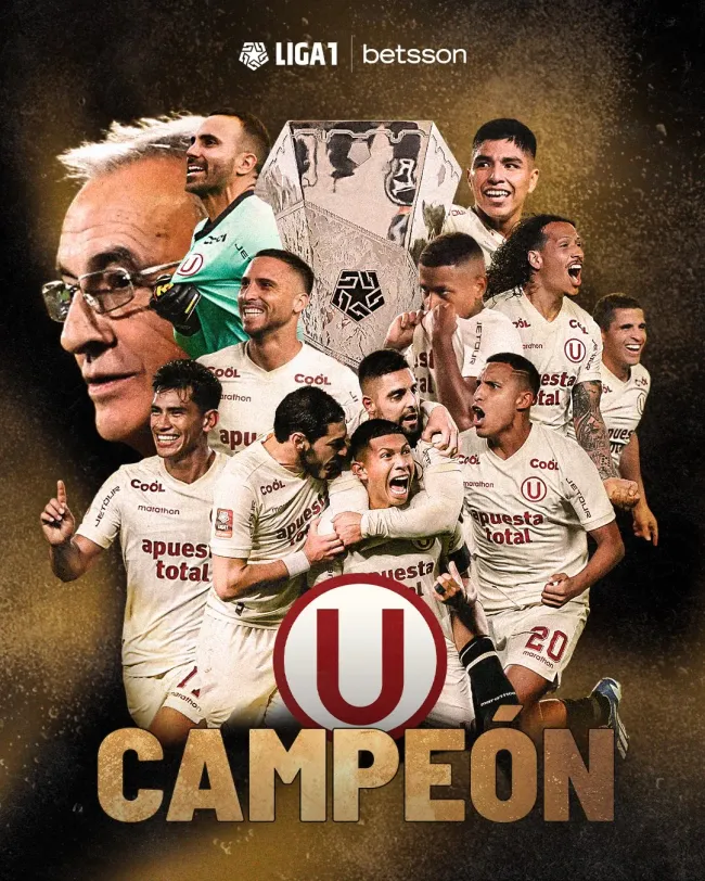 Universitario campeón. (Foto: Liga de Fútbol Profesional)