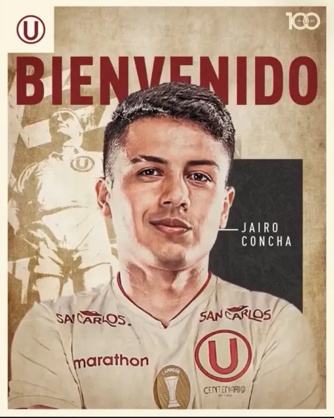 Jairo Concha presentado en Universitario. (Foto: Twitter).