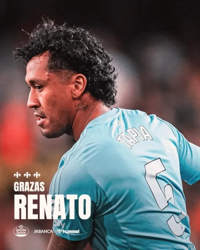 Renato Tapia despedido en el Celta de Vigo. (Foto: Celta de Vigo).