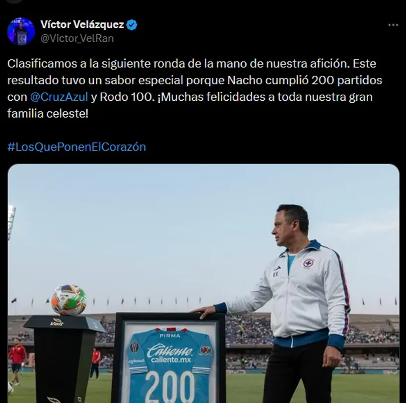 Las 2 figuras de Cruz Azul que resaltó Víctor Velázquez tras clasificar a las semis del Clausura. Noticias en tiempo real