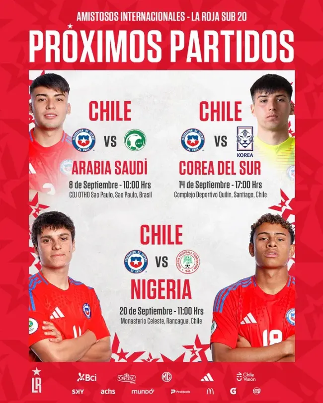 Tres amistosos a puertas cerradas: La Roja sub 20 de Nico Córdova confirma sus últimos exámenes antes del Mundial. (Foto: La Roja)