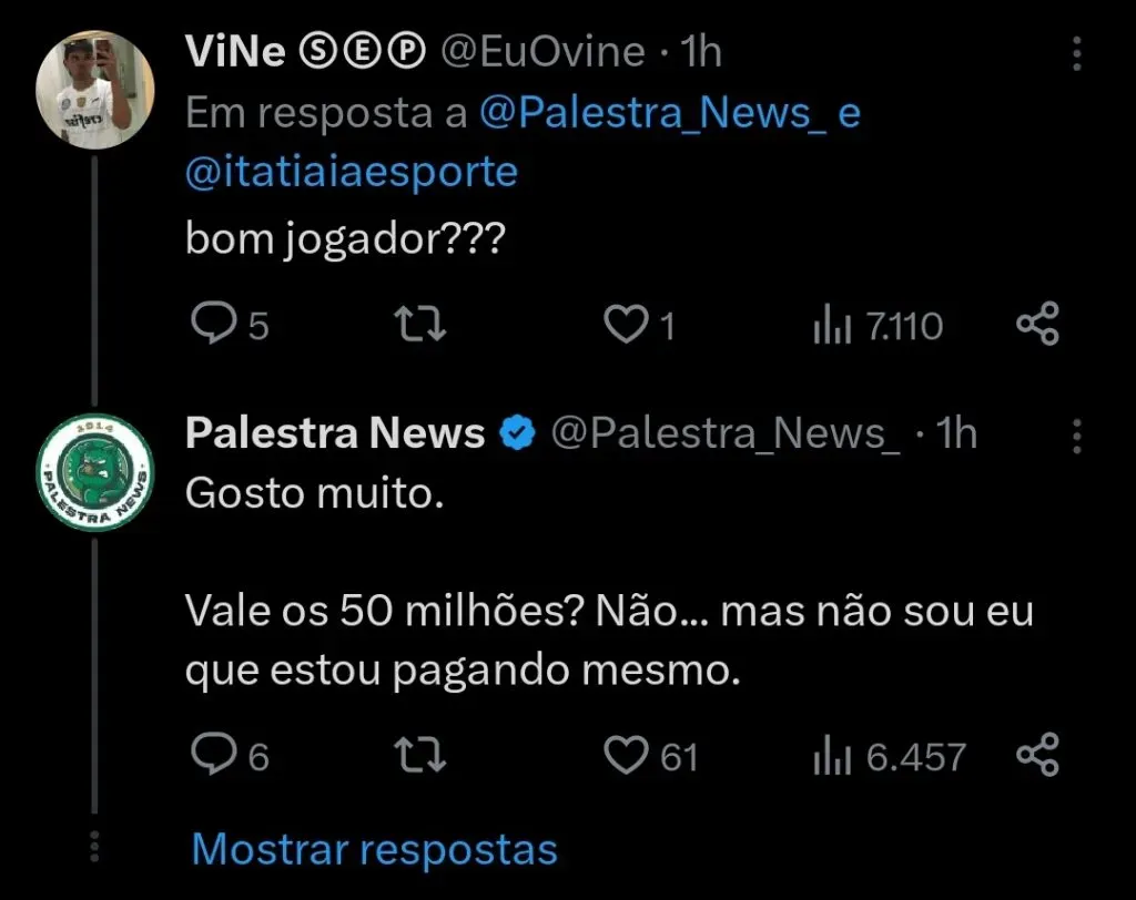 Repercussão via Twitter