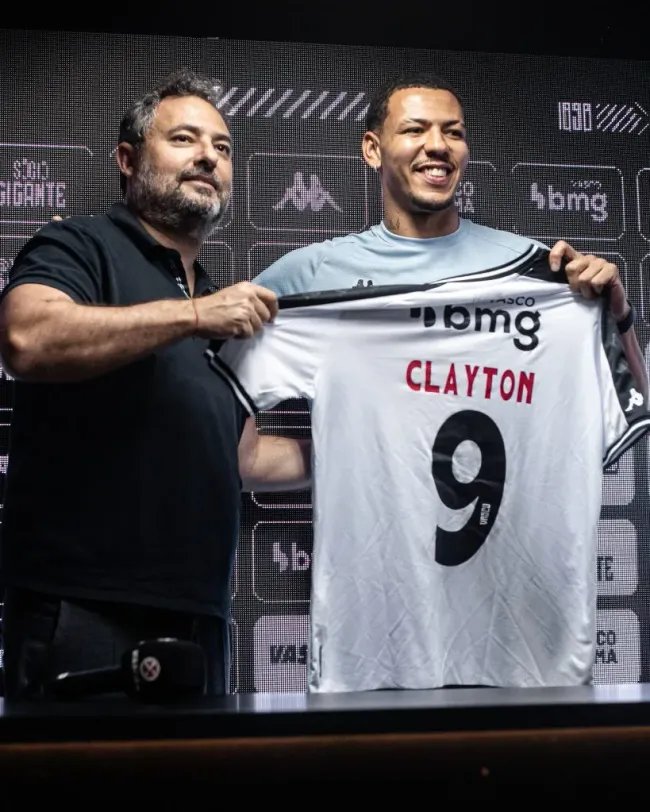 Clayton foi o último negócio anunciado pelo Vasco. Foto: Leandro Amorim/Vasco