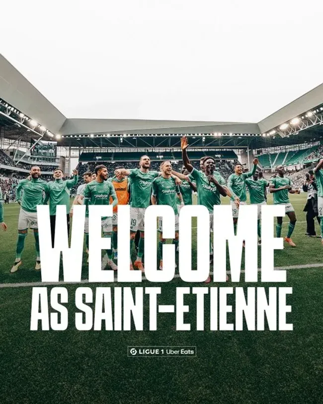 Así plasmó la Ligue 1 en redes sociales el ascenso de Saint-Étienne.