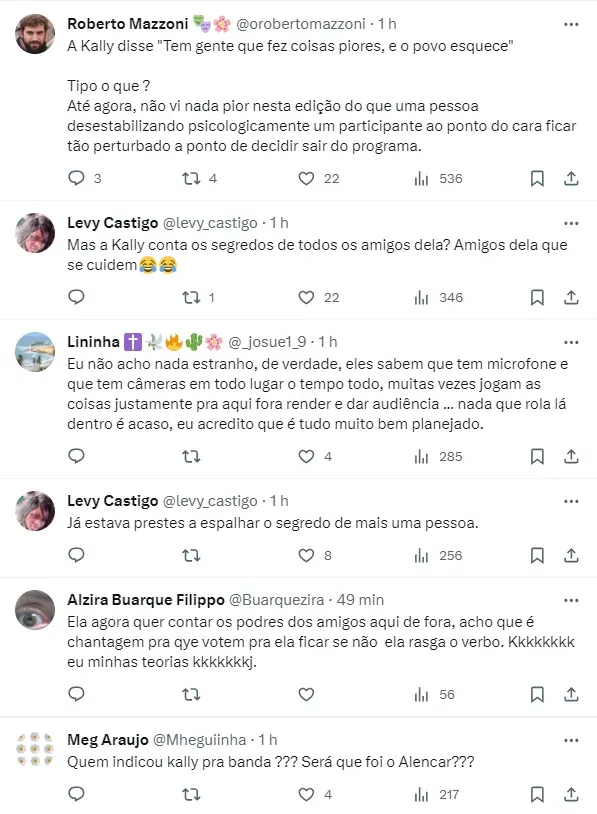 Internautas comentam sobre conversa de Cezar Black e Kally Fonseca - Foto: Twitter