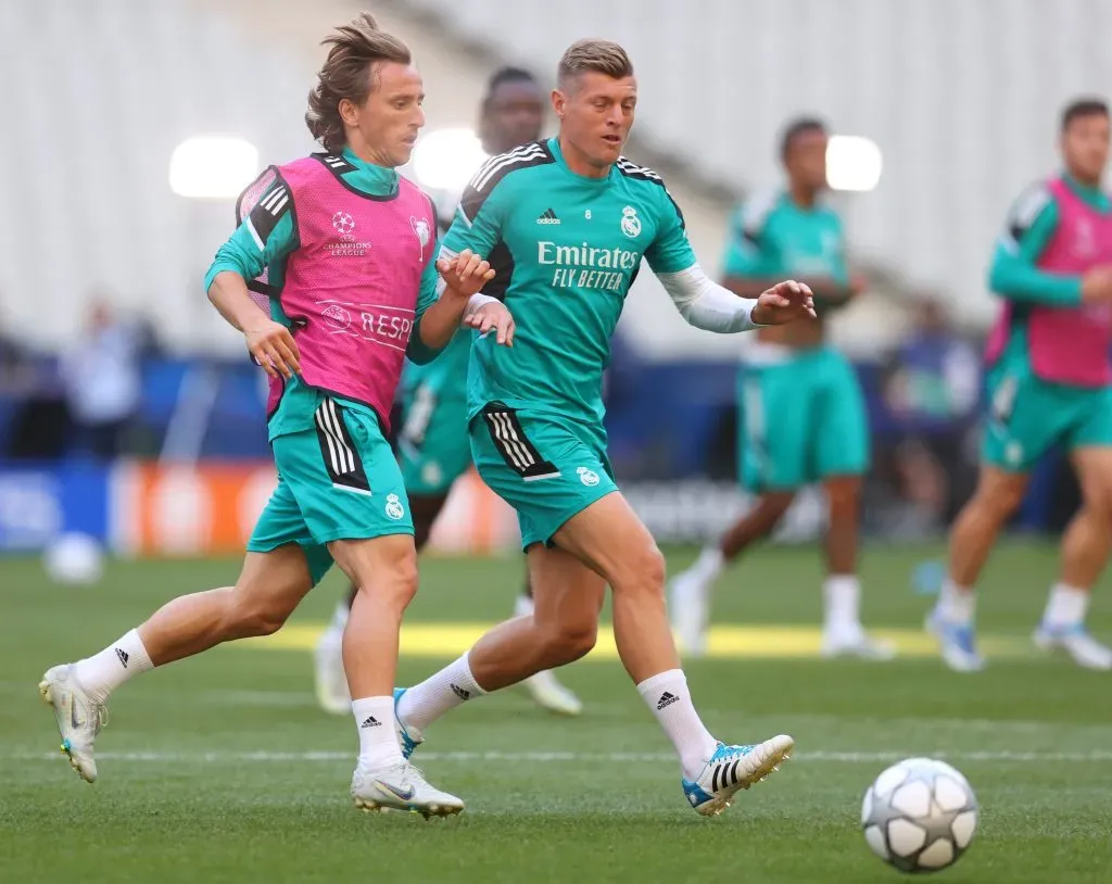Modric, Kroos. (Photo by Catherine Ivill/Getty Images)