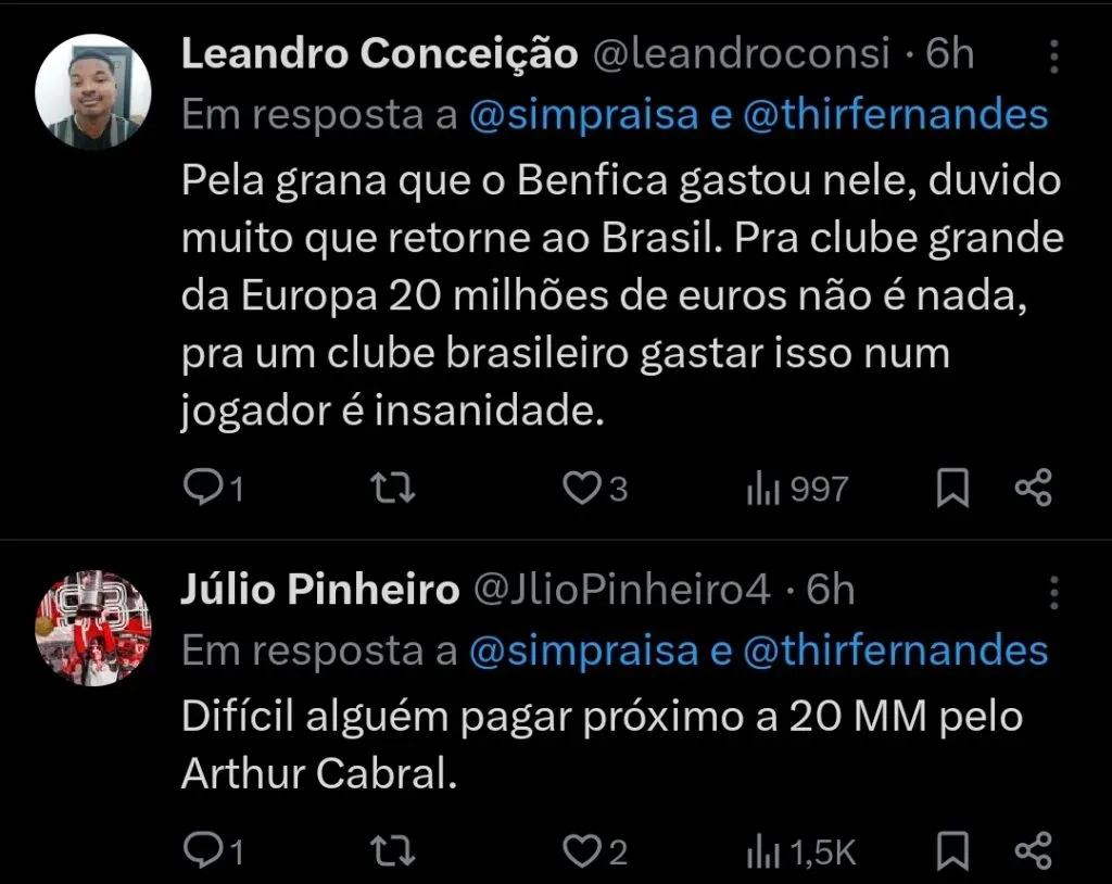 Repercussão via Twitter