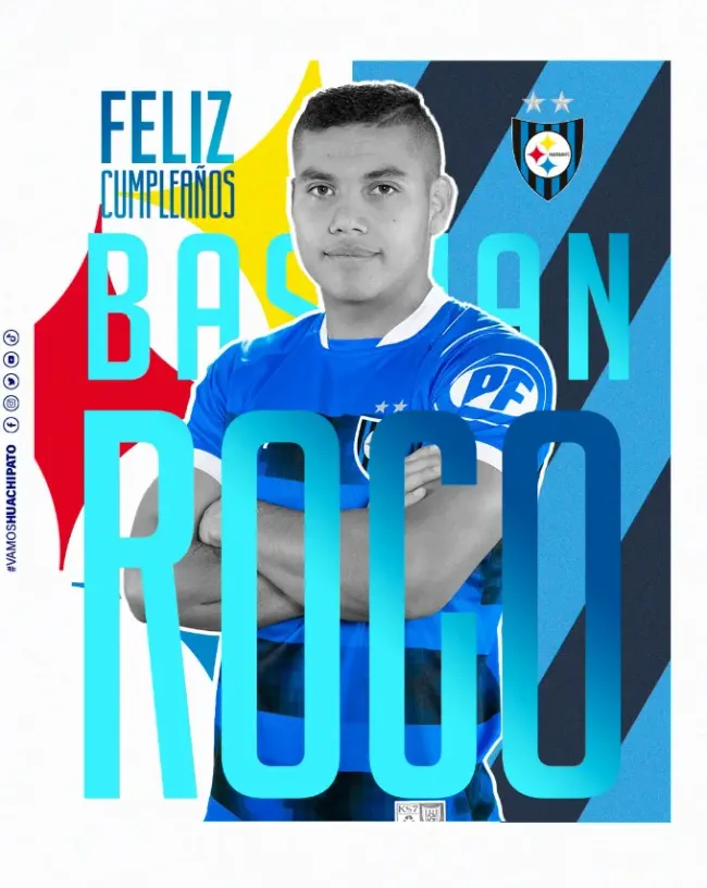 La gráfica de Huachipato para saludar a Bastián Roco. (Captura Twitter).