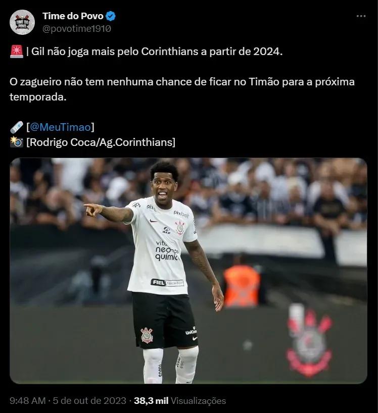 Idade não permite que eles aguentem mais todos os jogos no Corinthians
