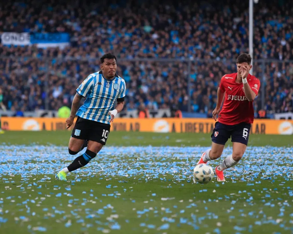 Marco Pellegrino durante el clásico de Avellaneda.