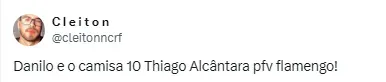 Torcida do Flamengo comenta sobre Thiago Alcântara