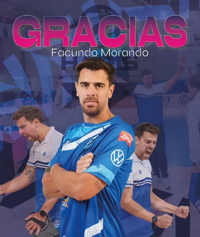 Así despidieron a Facundo Morando (Foto: Club Voleibol Haris)