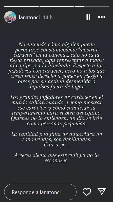 El mensaje de la hija de Jozic tras el partido de Colo Colo