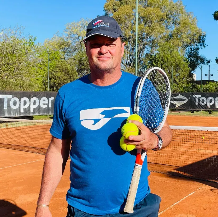 Fabián Blengino era el entrenador de Coria cuando el Mago jugó la final de Roland Garros. (Foto: @blengino.tenis).