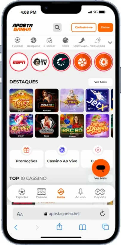 Aposta Ganha app ou site móvel