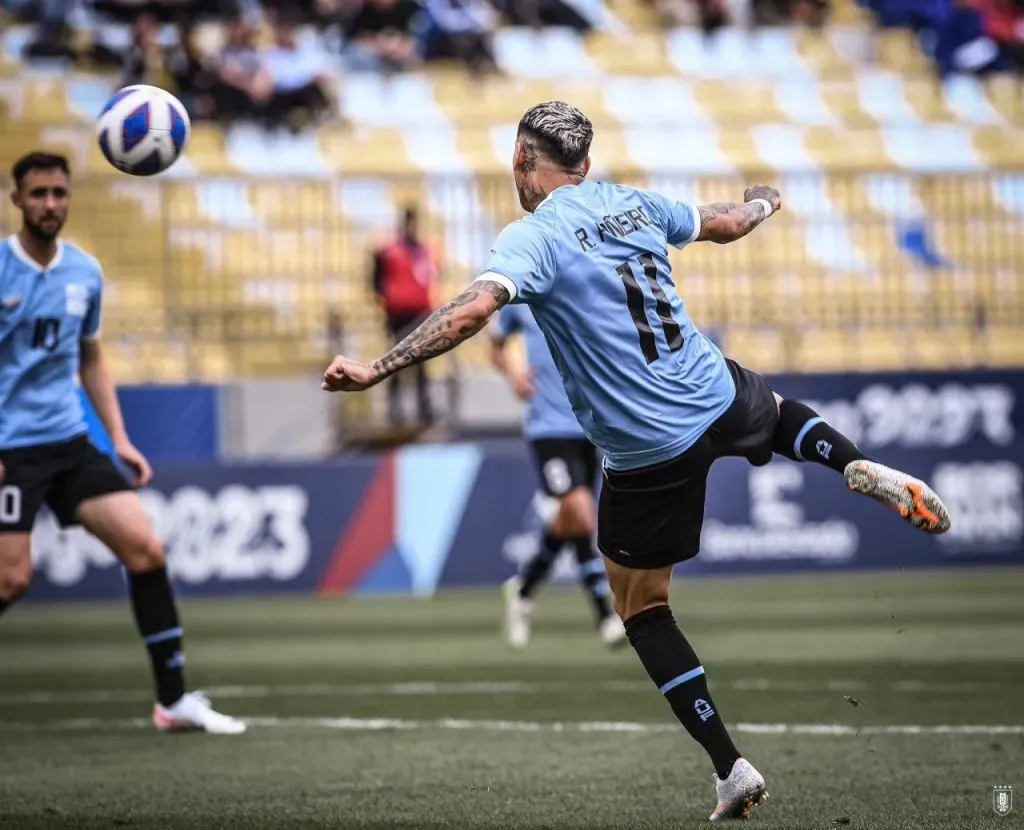 Rodrigo Piñeiro en acción en Santiago 2023 (@Uruguay)