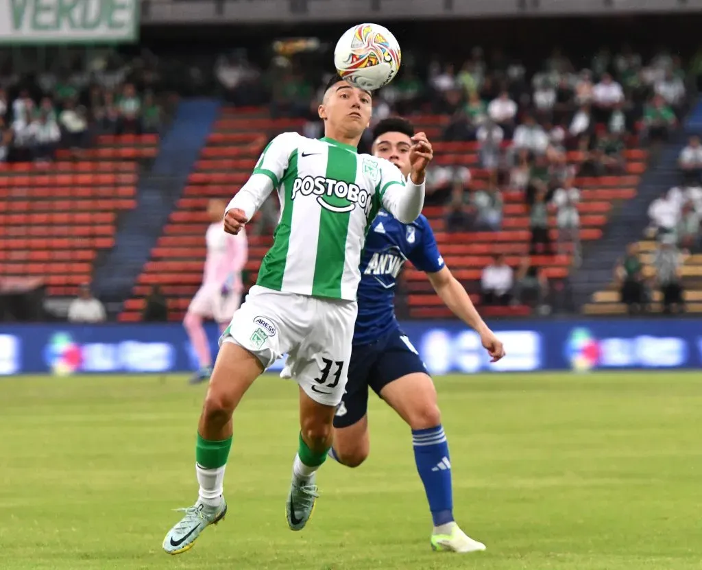 Samuel Velásquez con Atlético Nacional en la Liga BetPlay DIMAYOR II 2023. Foto: VizzorImage / Luis Benavides.