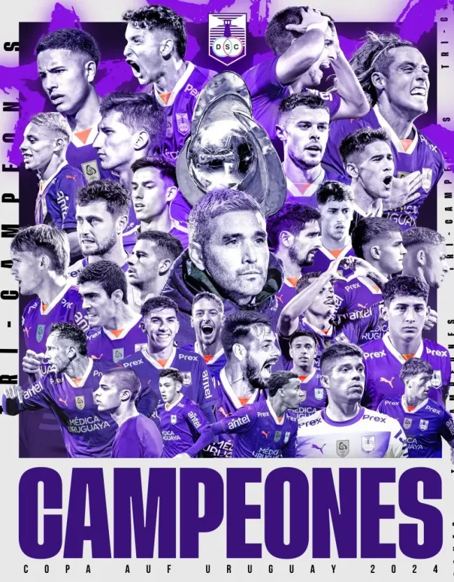 Alfonso Barco siendo campeón en Uruguay. (Foto: Defensor Sporting).