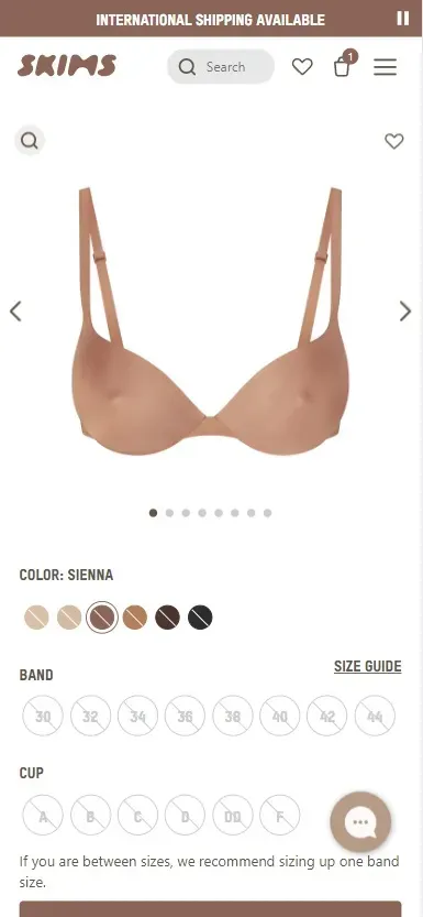 El Ultimate Nipple Bra ya está disponible para guardar en la lista de deseos en el sitio web de Skims